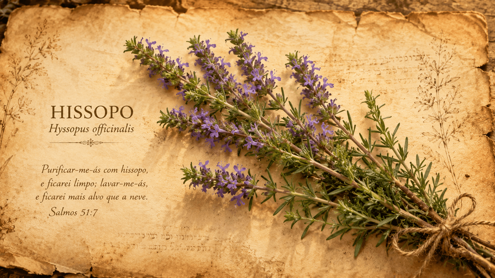 Hissopo planta bíblica de purificação